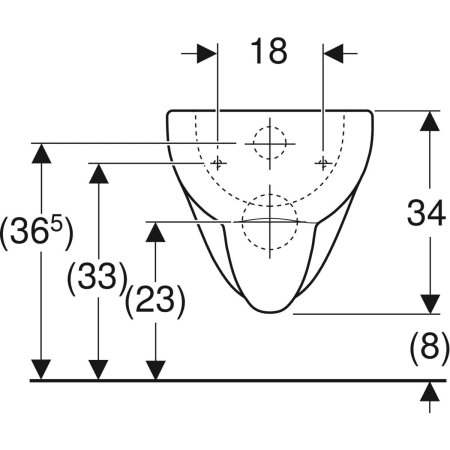 Geberit Renova Wand-WC Tiefspüler, manhattan Geberit Renova Wand-WC Tiefspüler, manhattan