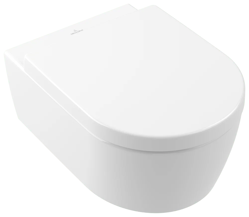Villeroy & Boch Avento WC-Set 370x530mm oval, weiß Alpin, wandhängend mit DirectFlush, SoftClosing und QuickRelease