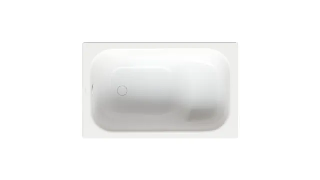 Bette Badewanne Rechteck Step Weiß 1180x730x420 mm mit 2 Griffbohrungen glasierter Titan-Stahl Einbau Unterbau Raumspar-Badewanne 1-Sitzer