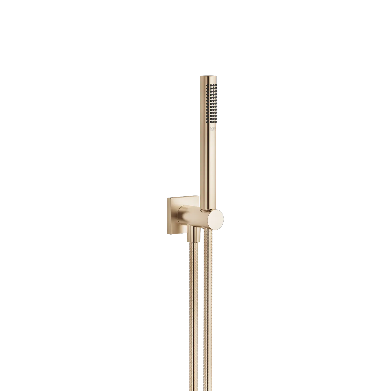 Dornbracht Schlauchbrausegarnitur SERIENSPEZIFISCH Light Gold gebürstet PVD, 1/2" Anschluss, Rosette 60 x 60 mm, Metallschlauch 1250 mm mit
