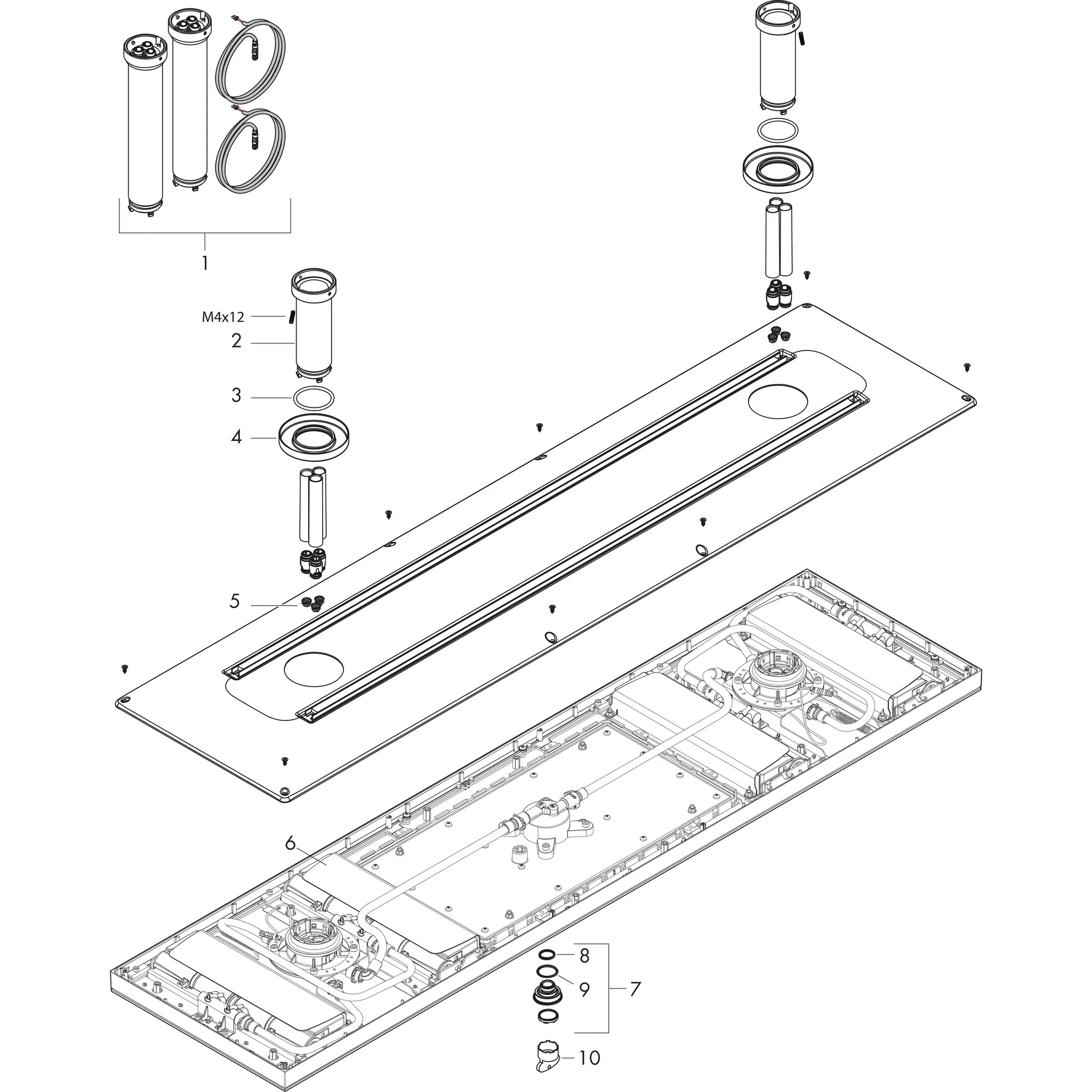 Kopfbrause 1200 4jet Axor ShowerHeaven chrom ohne Licht Kopfbrause 1200 4jet Axor ShowerHeaven chrom ohne Licht