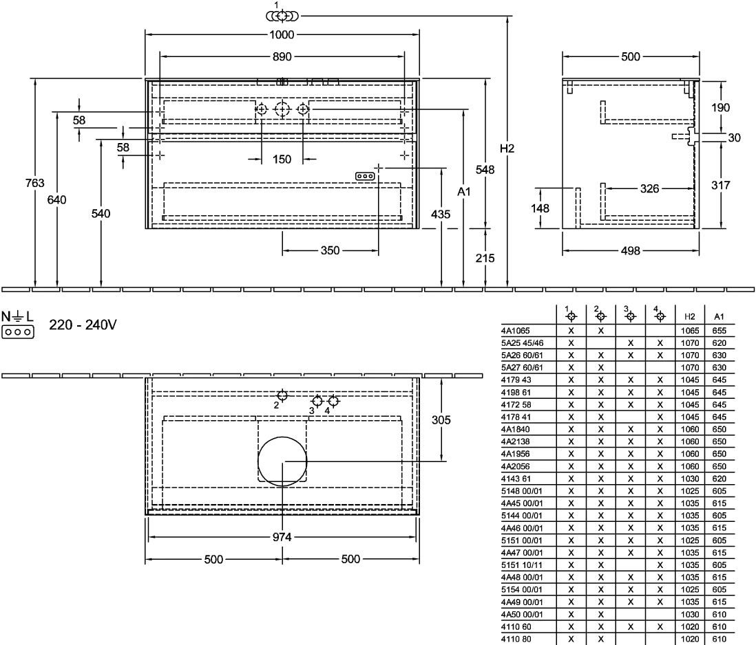 Villeroy & Boch Waschtischunterschrank „Collaro“ 1000 × 548 × 500 mm Black Oak, ohne Beleuchtung, für Becken mittig Villeroy & Boch Waschtischunterschrank „Collaro“ 1000 × 548 × 500 mm Black Oak, ohne Beleuchtung, für Becken mittig