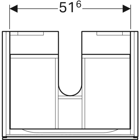Geberit Waschtischunterschrank „Xeno2“ 58 × 22 × 46,2 cm 