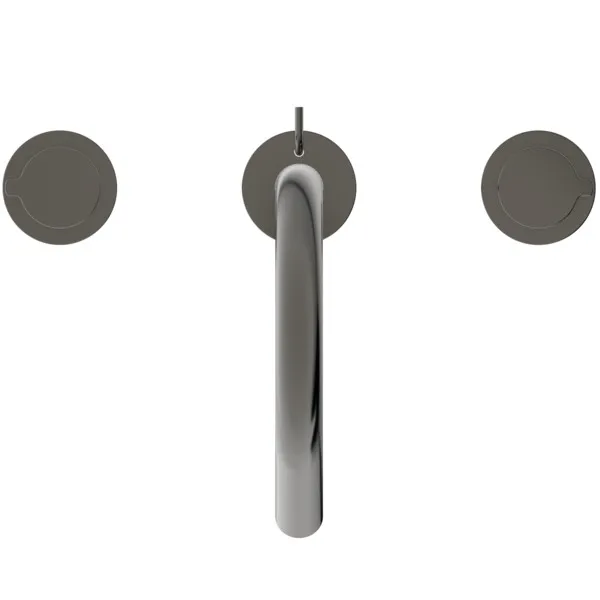 3-Loch Waschtischarmatur Joy, mit Ablaufgarnitur, Ausladung 127mm, Brushed Gold
