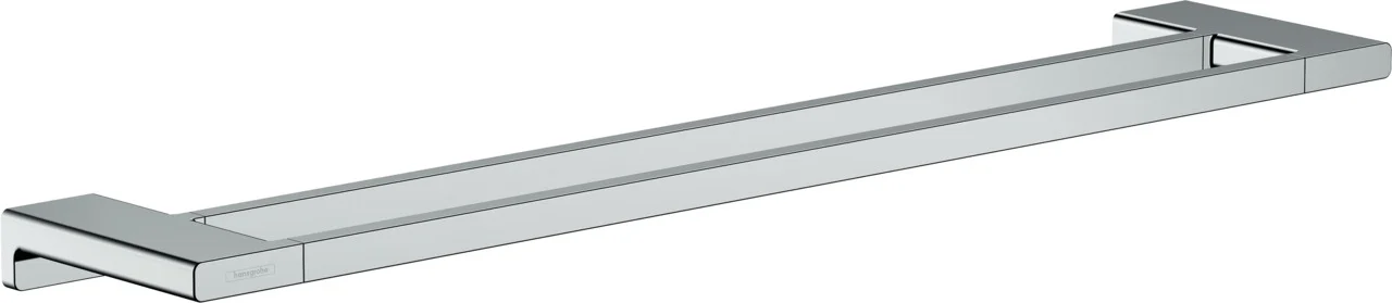 Hansgrohe AddStoris Q Doppelbadetuchhalter Chrom, Wandmontage, Länge 648 mm, Bohrabstand 626 mm, verdeckte Befestigung