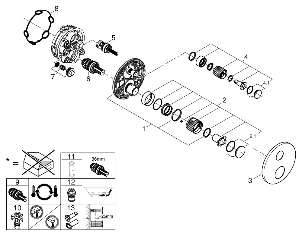 Grohe Atrio Private Collection Thermostat-Brausebatterie 24396 chrom Grohe Atrio Private Collection Thermostat-Brausebatterie 24396 chrom