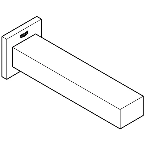 Wanneneinlauf Eurocube 13303, Wandmontage, Ausladung 170 mm, chrom Wanneneinlauf Eurocube 13303, Wandmontage, Ausladung 170 mm, chrom