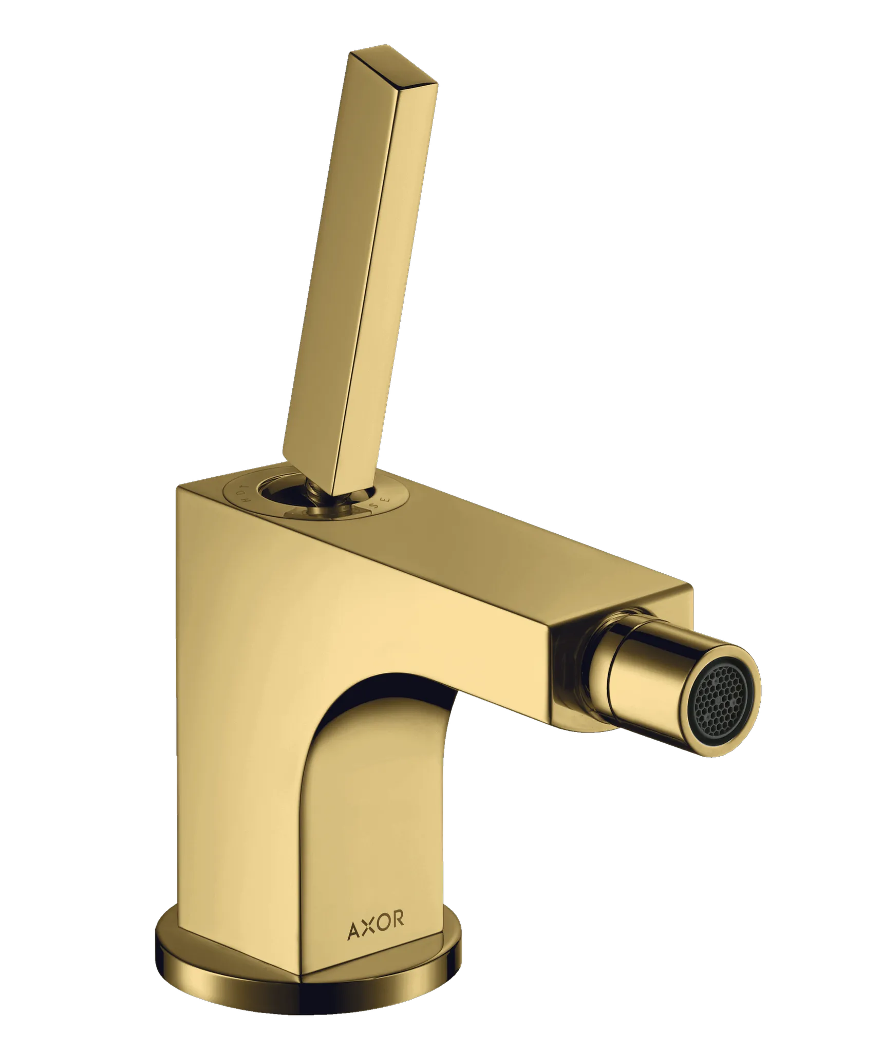 Hansgrohe AXOR Citterio Einhebel-Bidetmischer mit Zugstangen-Ablaufgarnitur, Polished Gold Optic