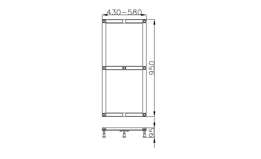 Hoesch Untergestell für Duschwanne „Muna“ 4190, 4191, 4192, 4193, 4201 100 × 110 cm Hoesch Untergestell für Duschwanne „Muna“ 4190, 4191, 4192, 4193, 4201 100 × 110 cm