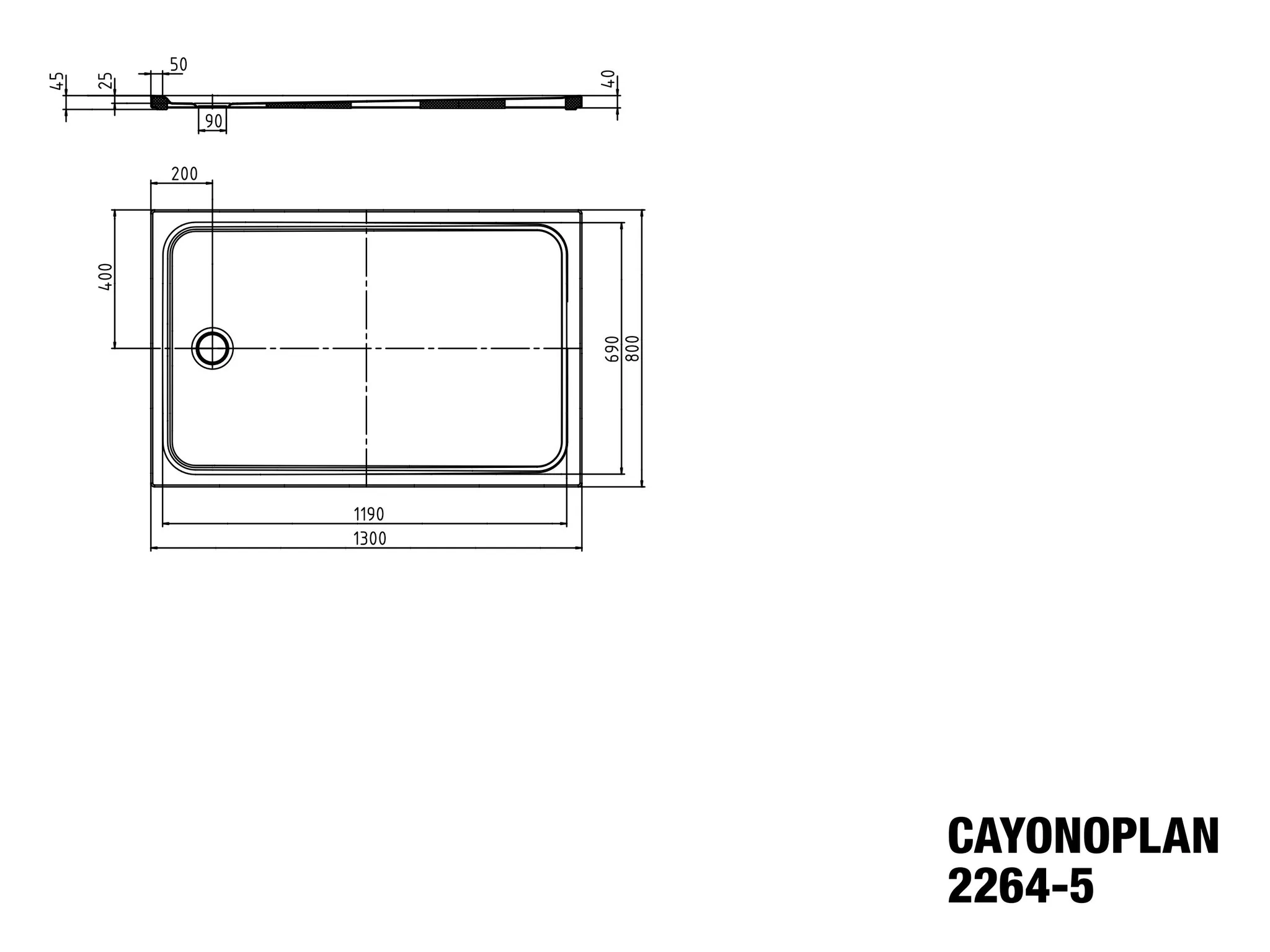 Kaldewei rechteck Duschwanne „Cayonoplan“ 800 × 1300 mm ohne Oberflächenbeschichtung, mit Antislip Secure Plus, in warm grey 85 Kaldewei rechteck Duschwanne „Cayonoplan“ 800 × 1300 mm ohne Oberflächenbeschichtung, mit Antislip Secure Plus, in warm grey 85