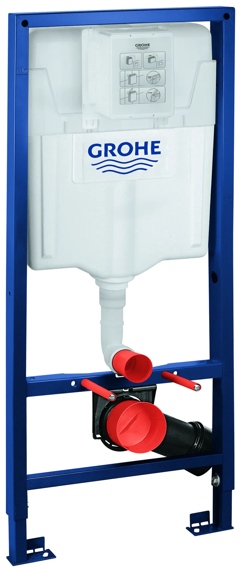 Wand-WC-Element Rapid SL 38528_1, Spülkasten GD 2, 1,13 m Bauhöhe, für Vorwand- oder Ständerwandmontage Wand-WC-Element Rapid SL 38528_1, Spülkasten GD 2, 1,13 m Bauhöhe, für Vorwand- oder Ständerwandmontage