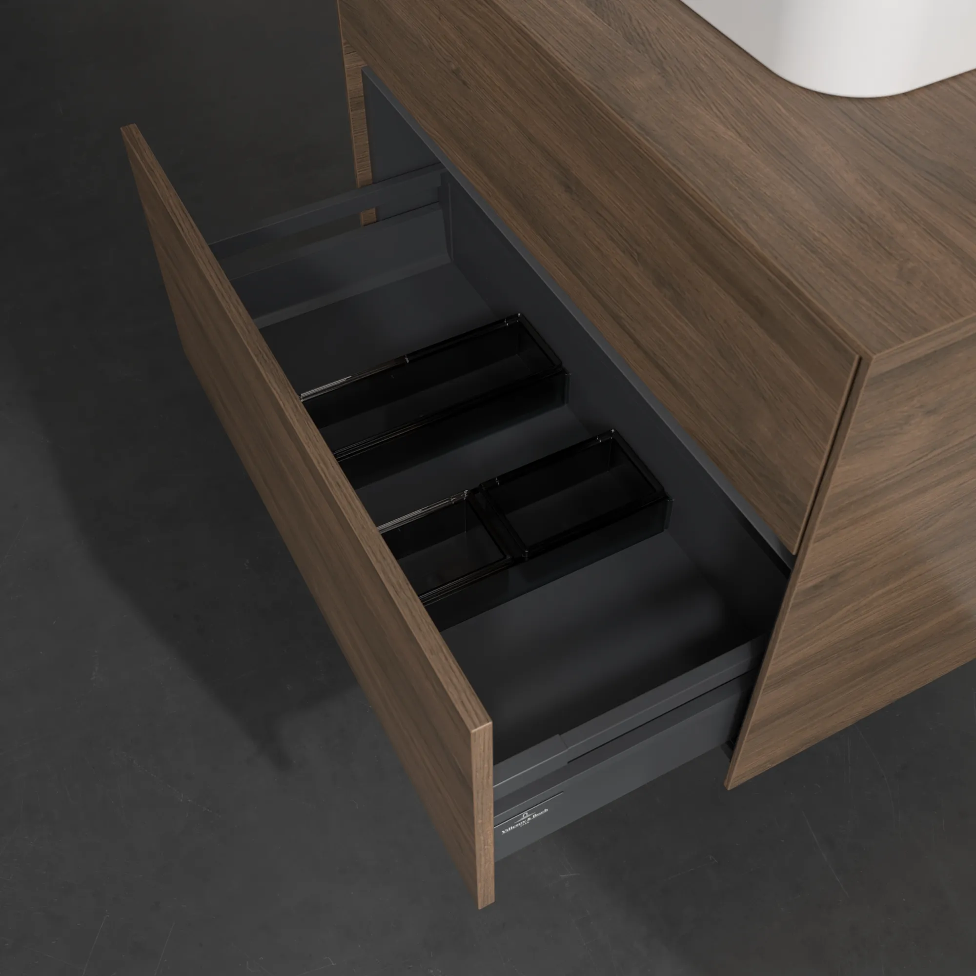 Villeroy & Boch Waschtischunterschrank „Collaro“ 800 × 548 × 500 mm Arizona Oak, mit Beleuchtung, für Becken mittig