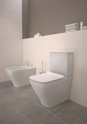 Stand-WC Kombi DuraStyle 630 mm Tiefspüler,f.SPK, Abg.Vario,weiß,HYG