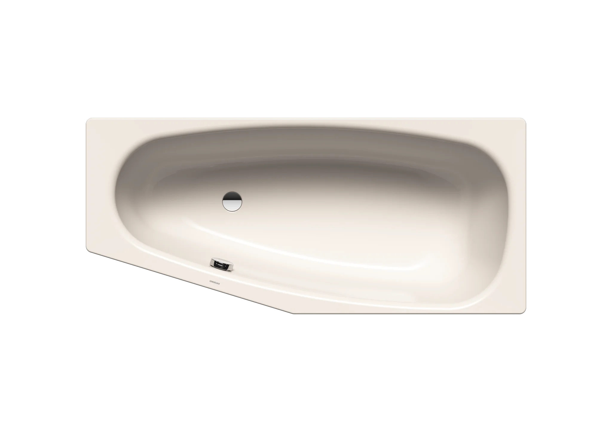Kaldewei MINI LINKS Badewanne, 1570x700 mm, pergamon Perl-Effekt, seitlicher Ab- und Überlauf, raumsparend