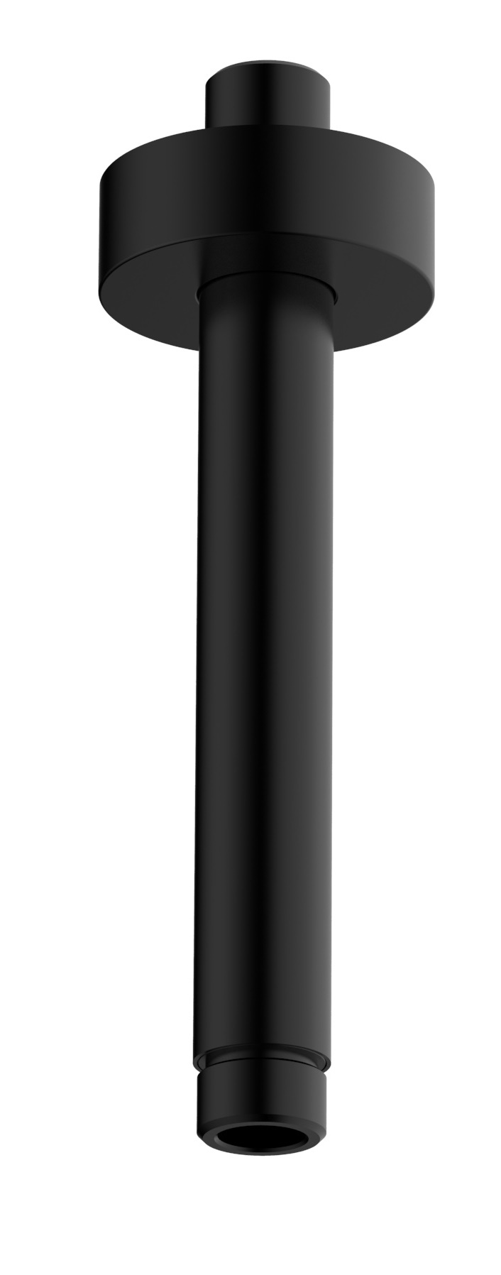 Deckenanbindung AqvaDesign - rund - 1/2″ AG × 1/2″ AG × 200 mm - Rosette - mattschwarz Deckenanbindung AqvaDesign - rund - 1/2″ AG × 1/2″ AG × 200 mm - Rosette - mattschwarz