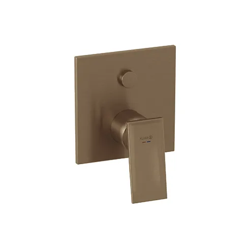 Kludi DECUS Unterputz-Wannenfüll- und Brause-Einhandmischer Feinbau-Set Brushed Bronze, PUSH&SWITCH Druckumsteller, Keramik-Kartusche mit Heißwasserbegrenzung