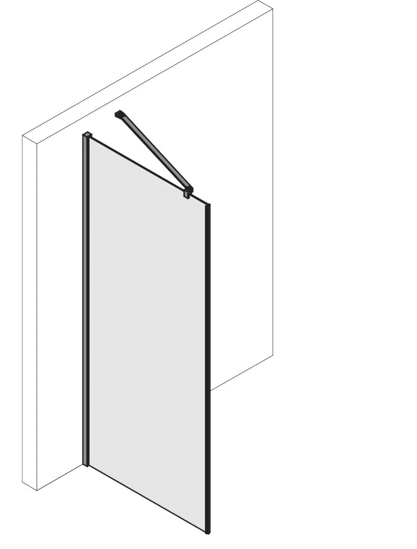 Kermi Duschdesign Seitenwand „Yanea“ Glas Klar, Profile Schwarz Soft (RAL 9005), für #Türbreite#, WE: /785 – 800 mm H: 2000 mm Kermi Duschdesign Seitenwand „Yanea“ Glas Klar, Profile Schwarz Soft (RAL 9005), für #Türbreite#, WE: /785 – 800 mm H: 2000 mm