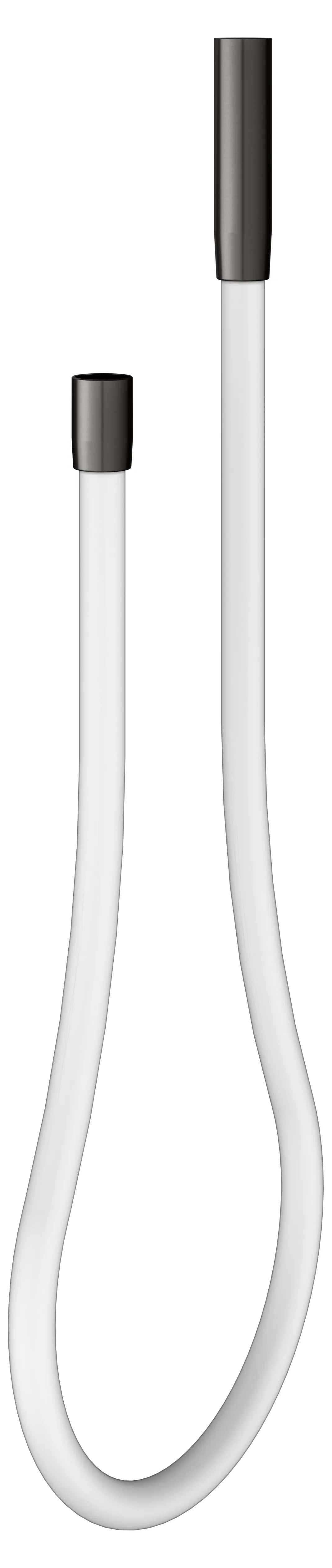 Brausen und Brausezubehör Kaltwasserschlauch 1800 mm Titanschwarz gebürstet / weiß