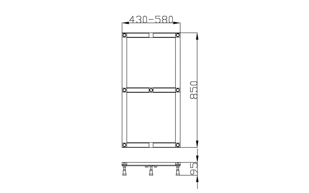 Hoesch Untergestell für Duschwanne „Muna“ 4185, 4186, 4187, 4188 90 × 110 cm Hoesch Untergestell für Duschwanne „Muna“ 4185, 4186, 4187, 4188 90 × 110 cm