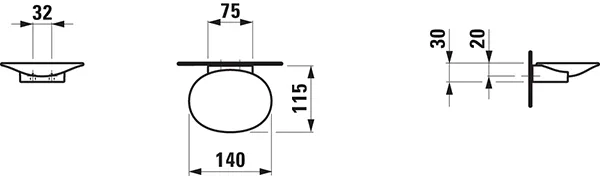 Seifenschale THE NEW CLASSIC 115x140x30 Saphirkeramik weiß Seifenschale THE NEW CLASSIC 115x140x30 Saphirkeramik weiß