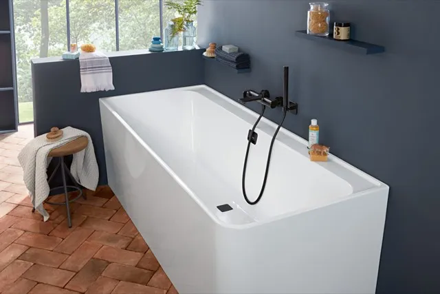 Villeroy & Boch Badewanne „Collaro“ vorwand rechteck 179 × 79 cm, links, Mittelablauf in Weiß Alpin