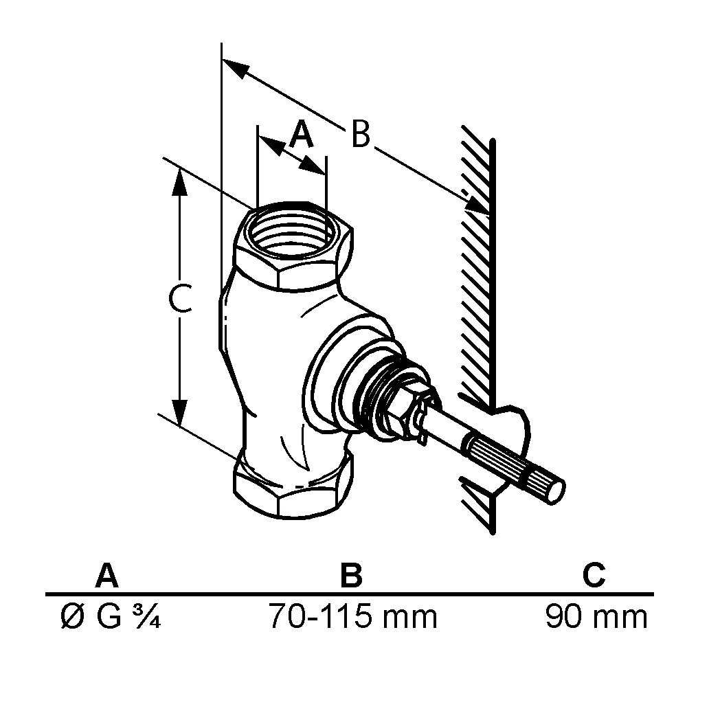 Unterputzventil 3/4" keramisches Oberteil Bausatz 1 Neutral