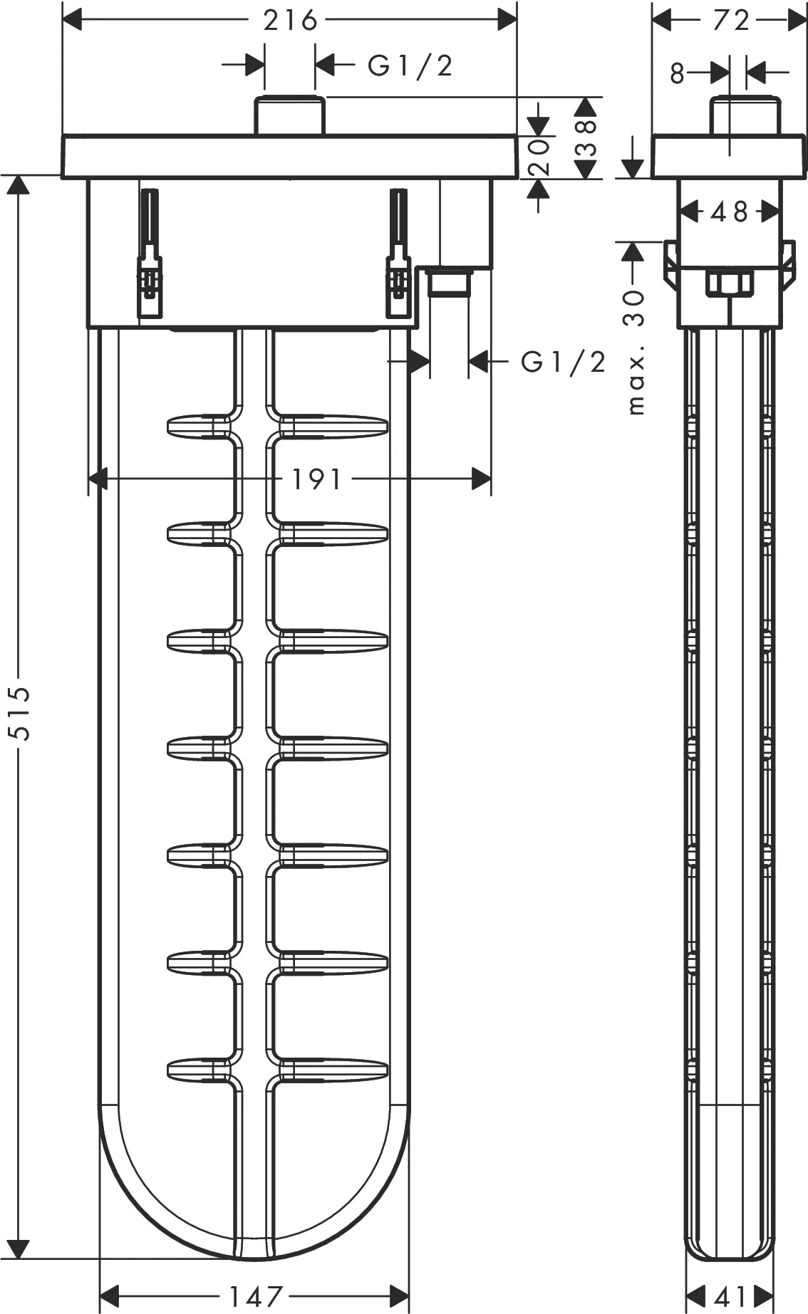 Hansgrohe Unterputz-Armatur „sBox“ in Polished Black Chrome Hansgrohe Unterputz-Armatur „sBox“ in Polished Black Chrome