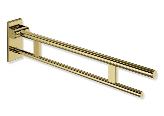 HEWI Stützklappgriff Duo, System 900 Design A, Edelstahl PVD gold glänzend, Ausladung 850 mm HEWI Stützklappgriff Duo, System 900 Design A, Edelstahl PVD gold glänzend, Ausladung 850 mm