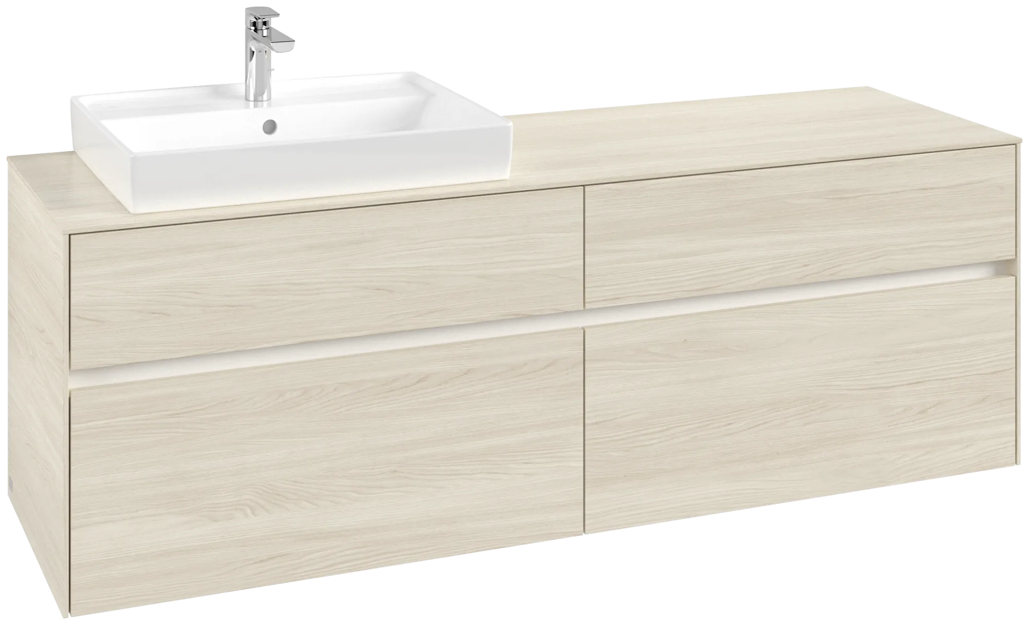 Villeroy & Boch Collaro Waschbeckenunterschrank C02200, 1600x548x500mm, 4 Auszüge, White Oak