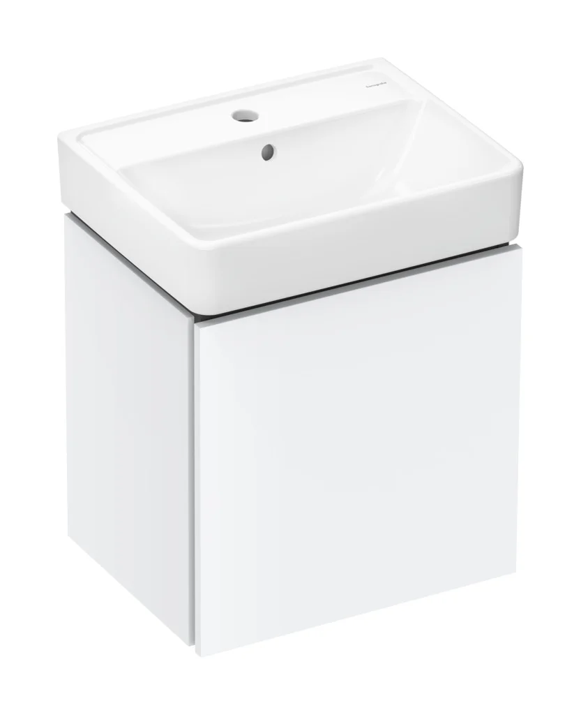 Hansgrohe Handwaschbecken Xanuia Q, weiß, 500x390 mm, glänzend, wandhängend mit Hahnloch und Überlauf
