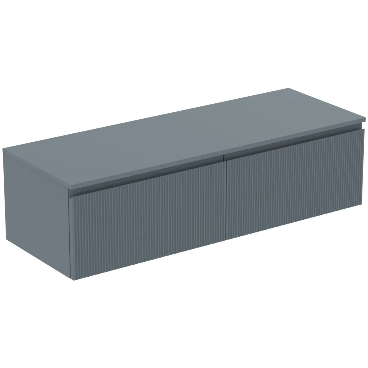 Ideal Standard Waschtischunterschrank Finesse, 1402x505x378mm, 2 Auszüge, Aschblau matt