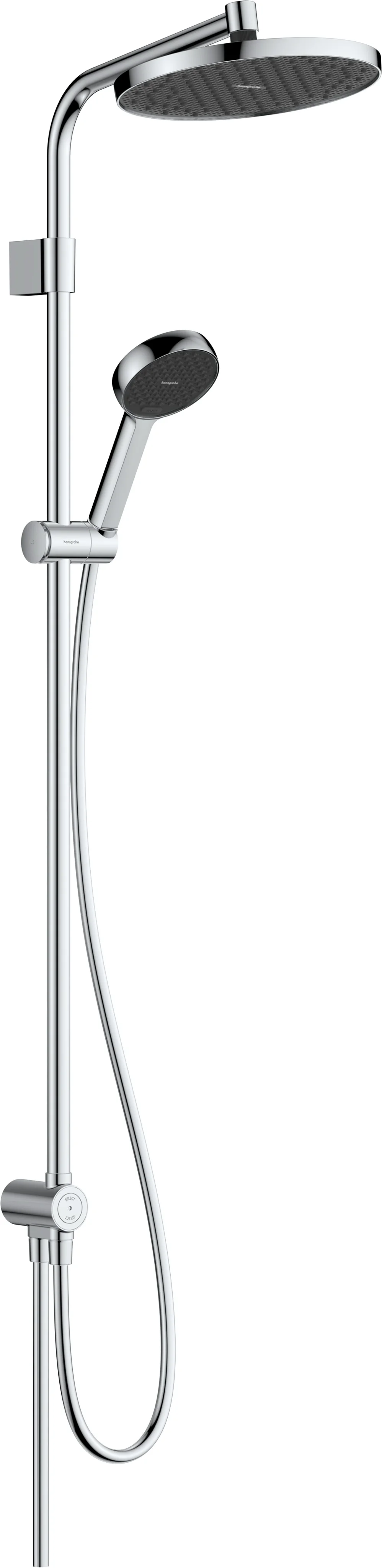 Hansgrohe Activera S Showerpipe EcoSmart Reno Varia Chrom, 8 l/min, Rain Strahlart, 344 mm Brausearmlänge, Aufputzinstallation Hansgrohe Activera S Showerpipe EcoSmart Reno Varia Chrom, 8 l/min, Rain Strahlart, 344 mm Brausearmlänge, Aufputzinstallation