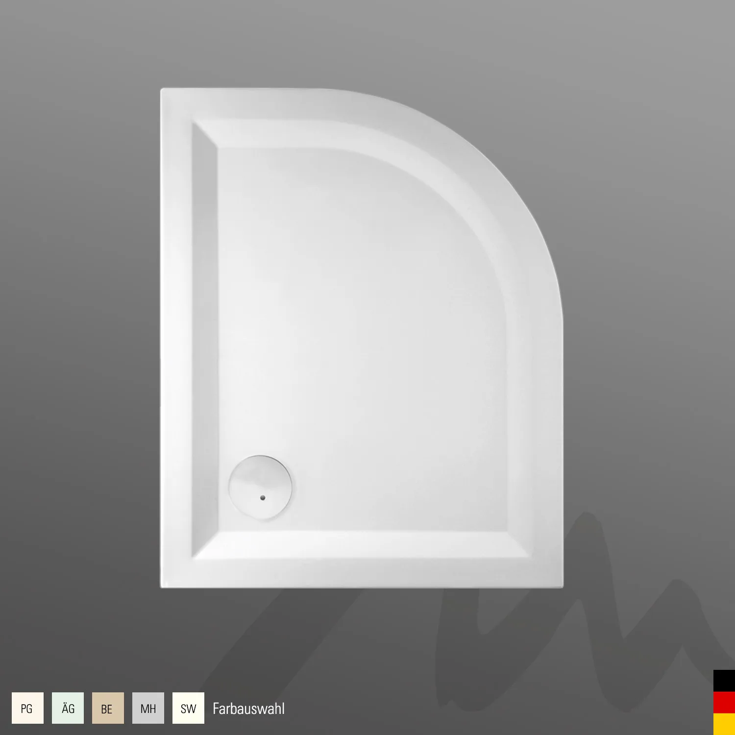 Mauersberger Acryl-Duschwanne albis 100/80 SF rechts