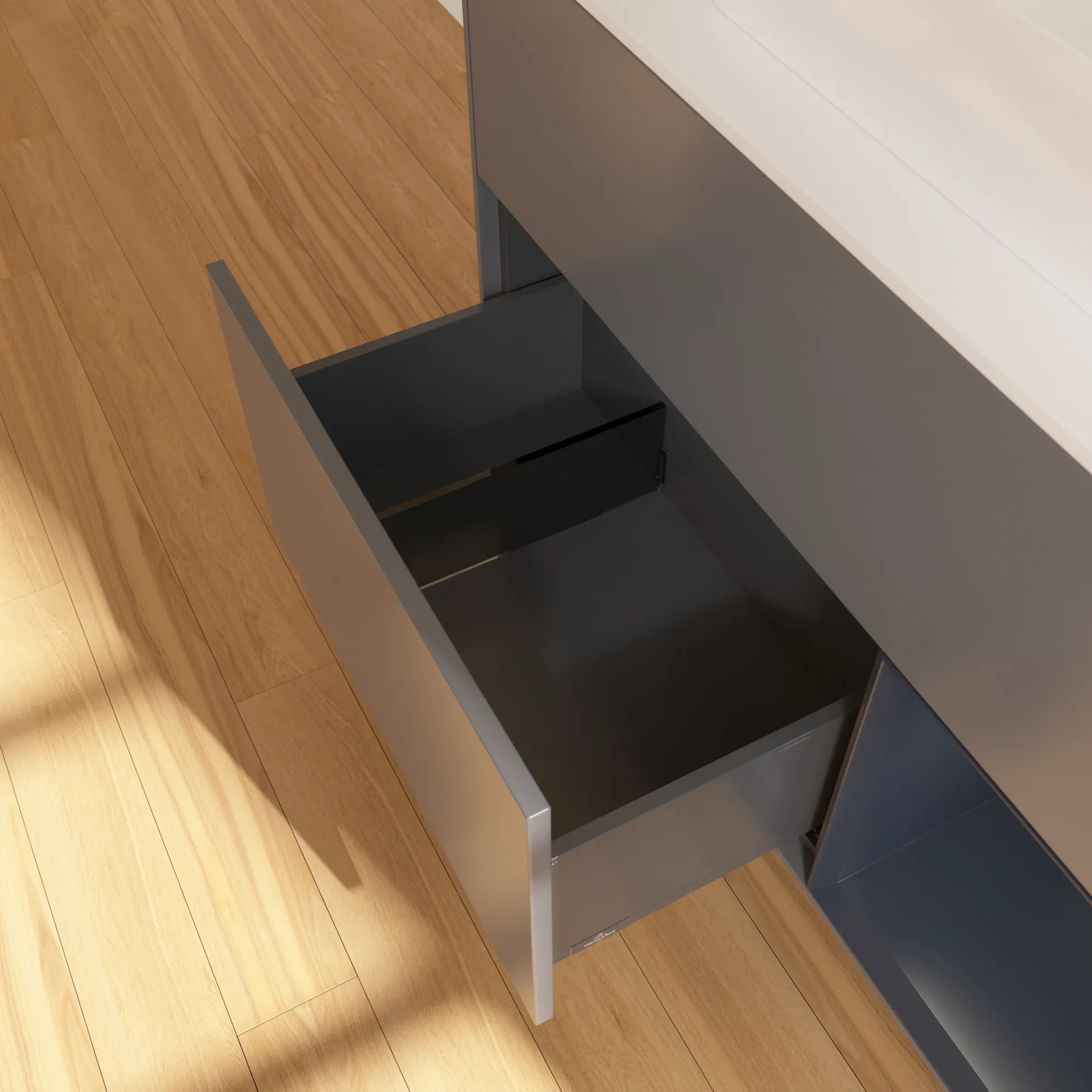 Villeroy & Boch Waschtischunterschrank „Finion“ für Schrankwaschtisch 1000 × 603 × 501 mm Anthracite Matt Lacquer, für Becken mittig