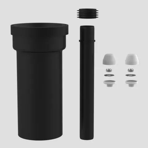 WC-Anschlussgarnitur DN 100, 300 mm, verlängert Abdeckung weiß WC-Anschlussgarnitur DN 100, 300 mm, verlängert Abdeckung weiß