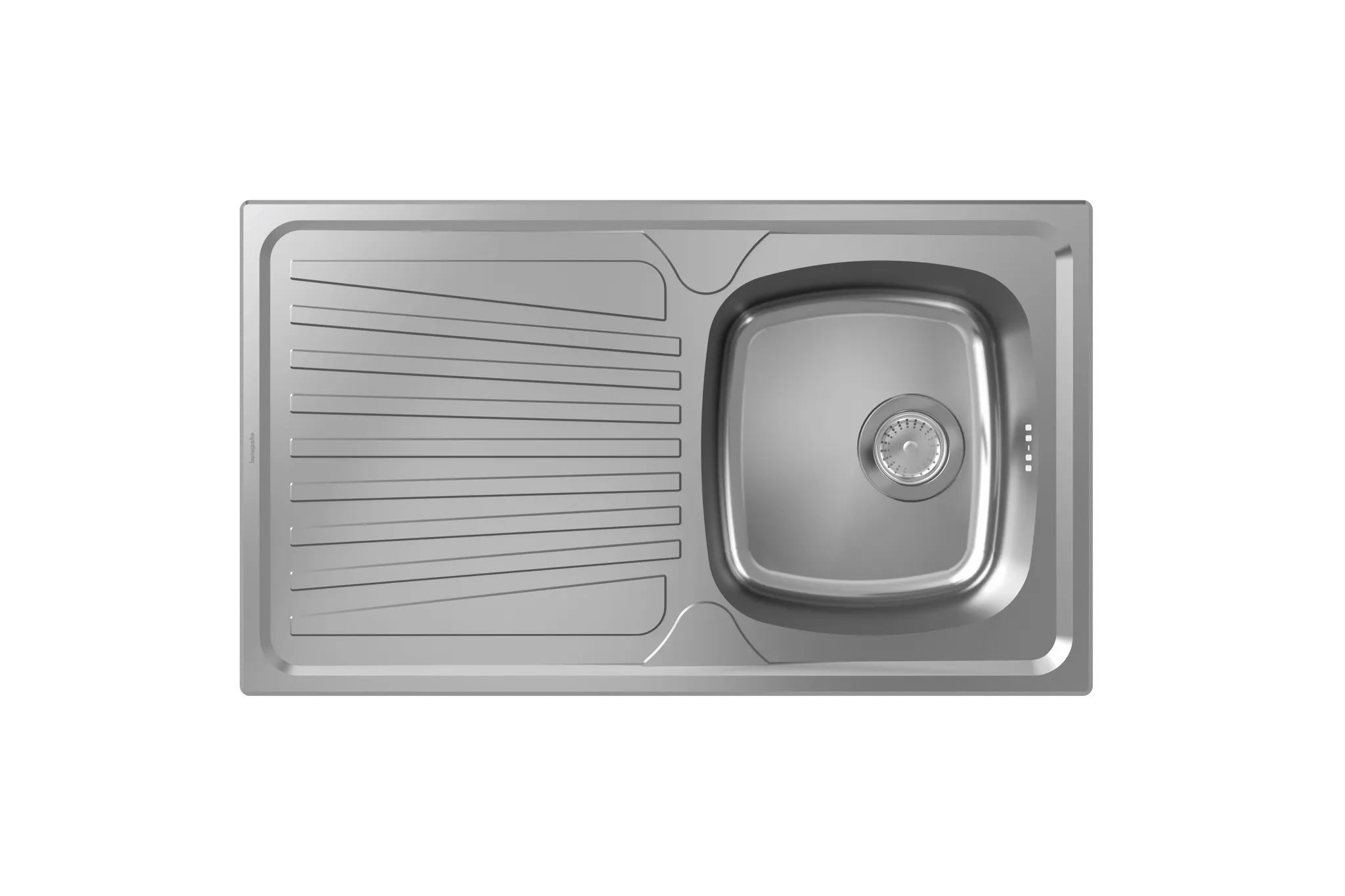 Hansgrohe S21 Spülen Edelstahl, Einbauspüle 342 mit Abtropffläche und manueller Ablaufgarnitur Hansgrohe S21 Spülen Edelstahl, Einbauspüle 342 mit Abtropffläche und manueller Ablaufgarnitur