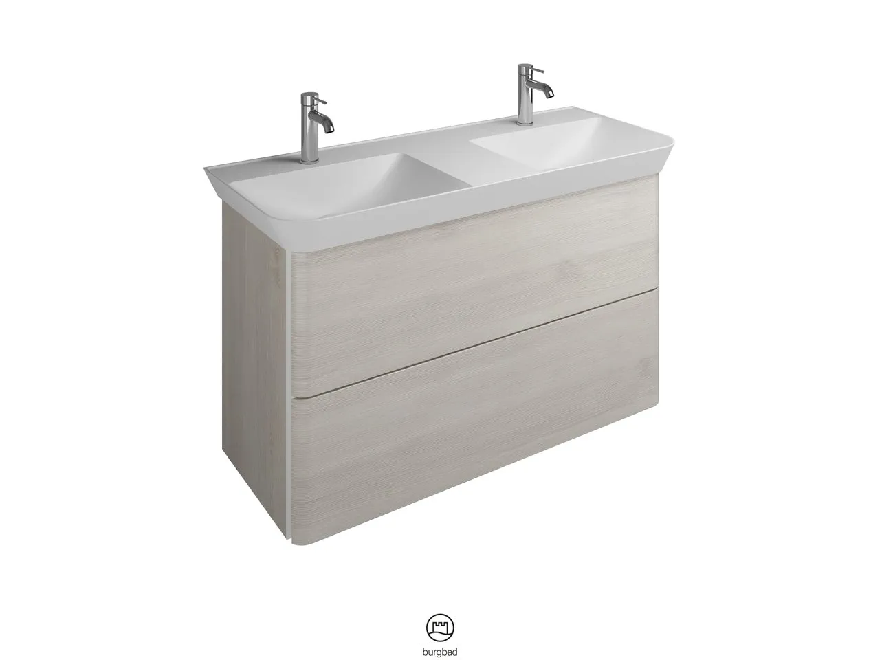 burgbad Iveo Migu-Waschtisch+WTU (SFEO120), Mineralguss-Waschtisch inkl. Waschtischunterschrank burgbad Iveo Migu-Waschtisch+WTU (SFEO120), Mineralguss-Waschtisch inkl. Waschtischunterschrank