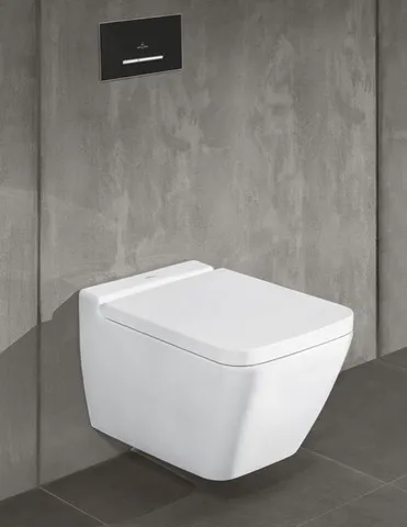 Wand-Tiefspül-WC DirectFlush „Finion“ 37,5 × 35 cm in Weiß Alpin mit CeramicPlus, ohne Spülrand