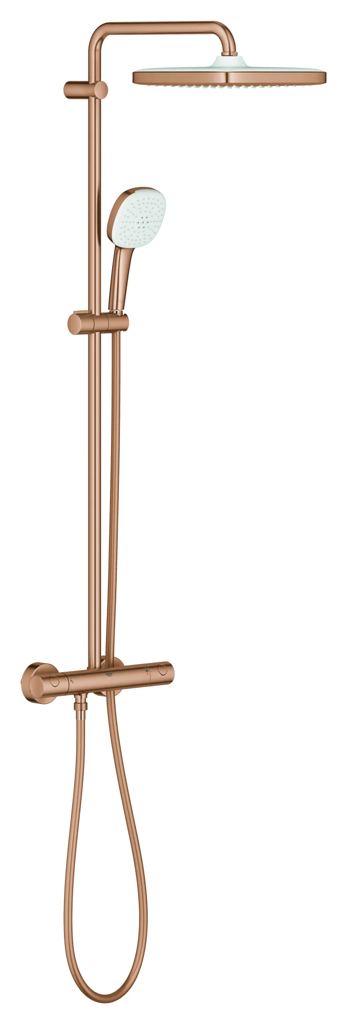 Grohe Duschsystem Tempesta System 250 Cube mit Thermostatbatterie in warm sunset gebürstet