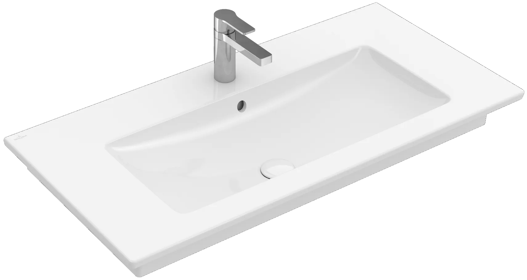 Villeroy & Boch Wandwaschtisch „Venticello“ 1000 × 500 × 170 mm, für Becken mittig, mit Hahnlochbohrung, Hahnlochposition mittig in Weiß Alpin Villeroy & Boch Wandwaschtisch „Venticello“ 1000 × 500 × 170 mm, für Becken mittig, mit Hahnlochbohrung, Hahnlochposition mittig in Weiß Alpin
