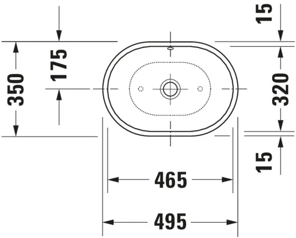 Aufsatzwaschtisch, mit Überlauf Aufsatzwaschtisch, mit Überlauf