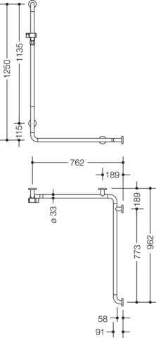 HEWI Haltegriff „Serie 801“ in / /