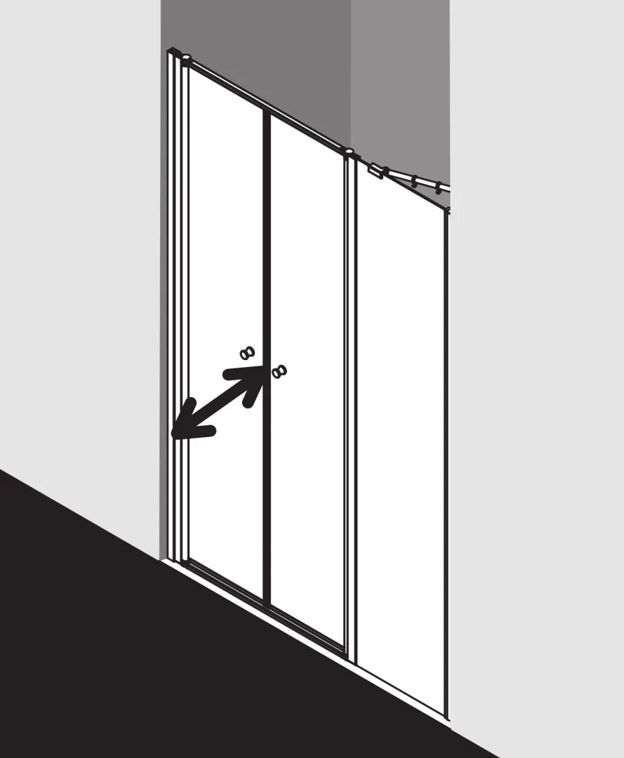 Kermi Duschdesign IBIZA 2000 Pendeltür mit Festfeld Kermi Duschdesign IBIZA 2000 Pendeltür mit Festfeld