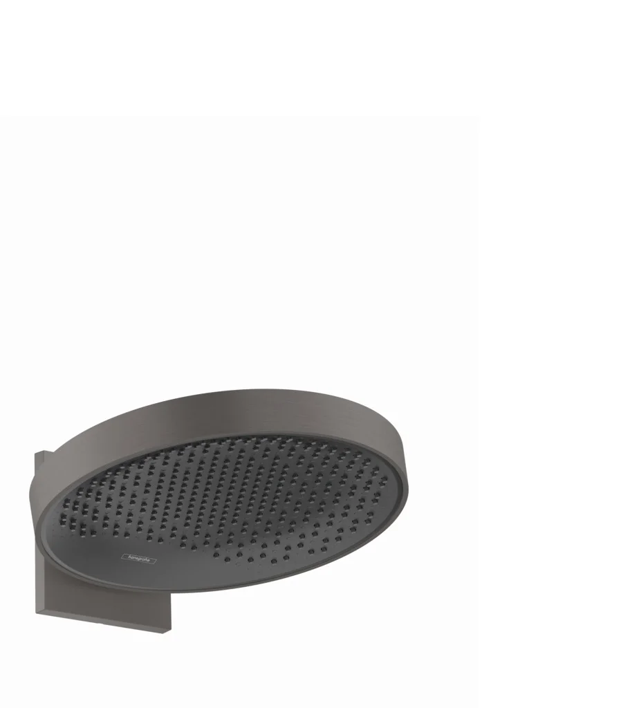 Hansgrohe Rainfinity Kopfbrause 360° 1-Jet, Brushed Black Chrome, 360 mm Brausekopfgröße, Wandmontage G 1/2