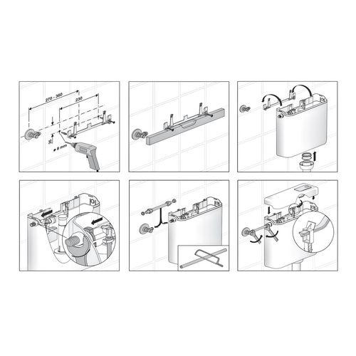 Badundu Spülkasten 338 × 390 × 116 mm in weiß Badundu Spülkasten 338 × 390 × 116 mm in weiß