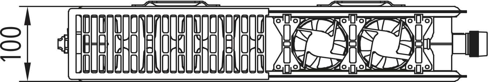 Kermi Wärmepumpen-Design-Flachheizkörper „x-flair Profil-V“ 140 × 60 cm in Farbkonzept