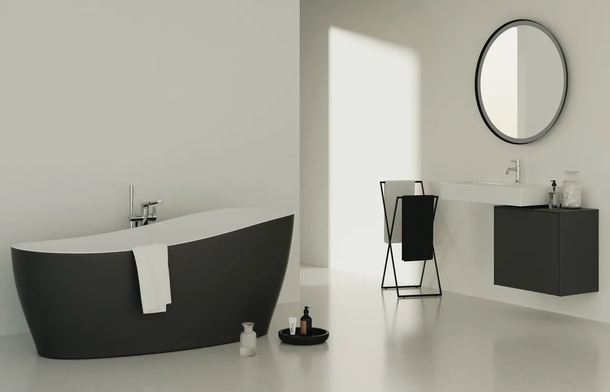 Ideal Standard Badewanne „Around“ 85 × 180 cm in Schwarz Ideal Standard Badewanne „Around“ 85 × 180 cm in Schwarz