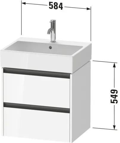 Duravit Waschtischunterschrank wandhängend „Ketho.2“ 58,4 × 54,9 × 46 cm in Leinen Duravit Waschtischunterschrank wandhängend „Ketho.2“ 58,4 × 54,9 × 46 cm in Leinen