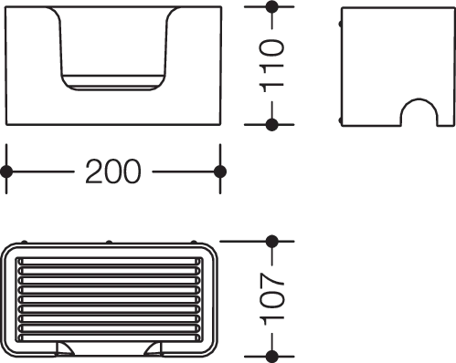 HEWI Ablage „Serie 802 LifeSystem“ in 11 × 10,7 cm