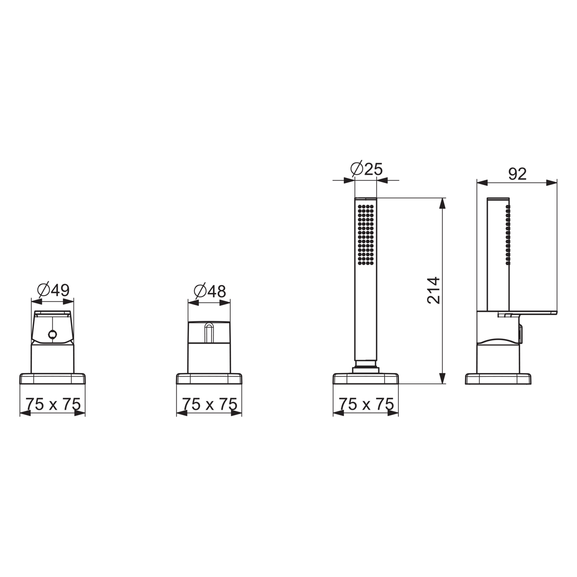 HansaSTELA Wannenarmatur Einhebelmischer Fertigmontageset für Wanne/Brause HansaSTELA 5731 Rosette soft edge Chrom HansaSTELA Wannenarmatur Einhebelmischer Fertigmontageset für Wanne/Brause HansaSTELA 5731 Rosette soft edge Chrom